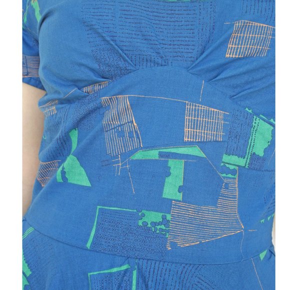 Vintage Handmade Cotton Dress Midcentury - Picture 8 of 8